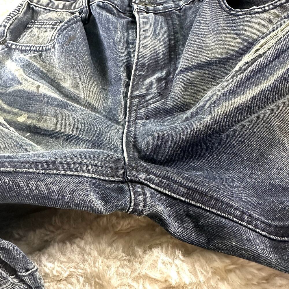 Smoke Rise Jeans Mens 36 (32” inseam) Dark Wash Ripped Distressed Moto - Picture 12 of 16